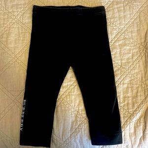 Black infant Burberry leggings